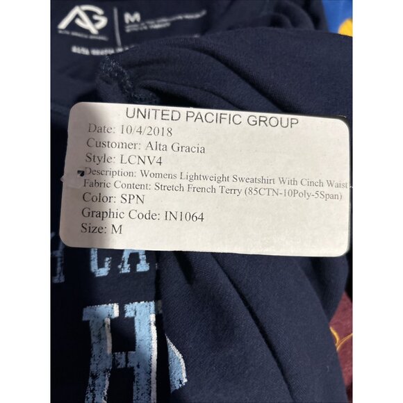 North Carolina Tar Heels Womens Navy Long Sleeve Tunic Top With Ruched Sides - Picture 10 of 10